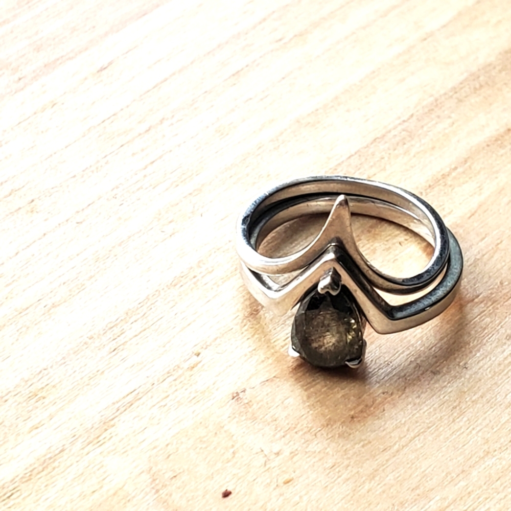 Salt + Pepper Diamond Ring